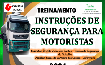 Treinamento Instruções de Segurança para Motoristas